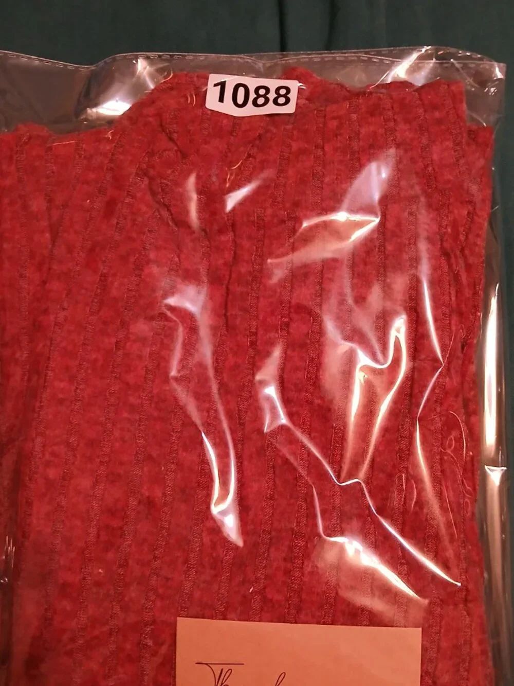 New Unbranded Women's XL Burnt Orange Ribbed Mock Neck Sweater (1088G4)